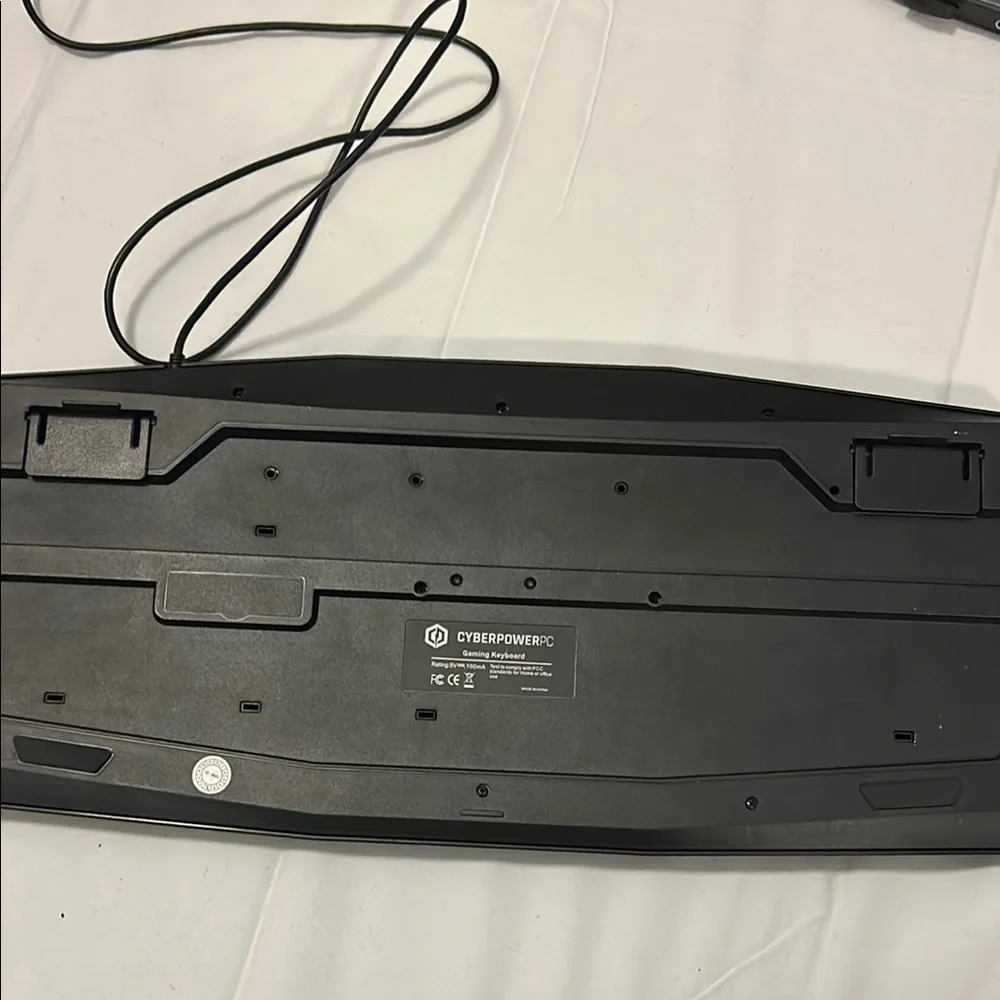 CyberPowerPC Gaming Keyboard with Red and Black Keys